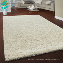 modern polyester shaggy felt white carpet for living room